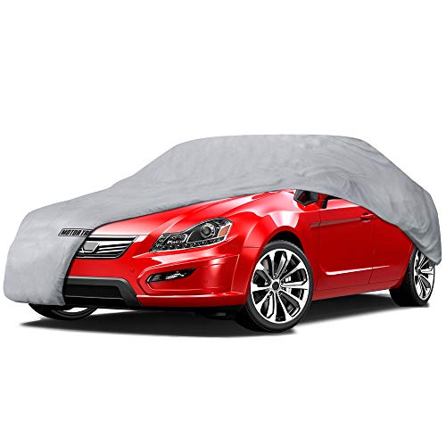 Motor Trend 4-Layer 4-Season Waterproof Car Cover All Weather Water-proof Outdoor UV Protection for Heavy Duty Use Full Cover for Cars Up to 228"
