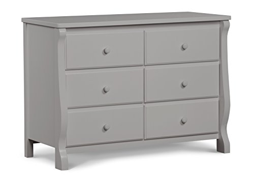 Delta Children Universal 6 Drawer Dresser, Greenguard Gold Certified, Grey