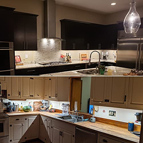 Litever Kitchen Under Cabinet LED Lighting Kit Plug-in, Super Bright, 6 PCS 12 Inches Light Bars, Daylight White, 31W 2000 Lumen, Perfect for Kitchen Cabinet Counter Shelf-(6 Bars Kit-5000K)