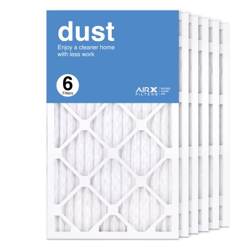 AIRx DUST 14x24x1 MERV 8 Pleated Air Filter 24x14x1 Air Filter - Made in the USA - Box of 6