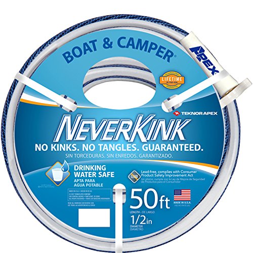 Teknor Apex NeverKink, 7612-50 Boat and Camper, Drinking Water Safe Hose, 1/2-Inch by 50-Feet Hose