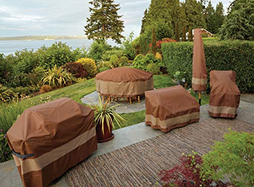 Duck Covers Ultimate Waterproof 34 Inch Patio Chair Cover, Outdoor Chair Covers, Mocha Cappuccino
