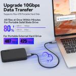 USB C External Hard Drive Cable 1.5FT 10Gbps