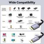 USB C External Hard Drive Cable 1.5FT 10Gbps