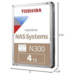 Toshiba N300 4TB Internal Hard Drive for NAS