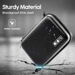 ProCase Hard Drive Case for Canvio Basics Western Digital WD Elements My Passport Seagate Portable Backup Plus Slim 1TB 2TB 3TB 4TB USB 2.5, Portable External Case for 2 Hard Drives -Black