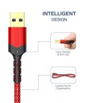 JSAUX Hard Drive Cable [2 Pack,0.3M+1M] USB 3.0 A to Micro B Nylon Cable Compatible with Portable External Hard Drives,WD Elements,Seagate Expansion,Toshiba,Samsung M3 1TB/Galaxy S5/Note 3-Red