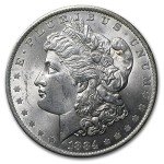 1884 CC Morgan Dollar Brilliant Uncirculated 5FS