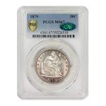 1879 Silver Seated Liberty Half Dollar MS-67