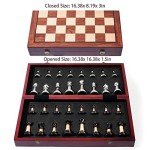 Large Wooden Folding Chess Set with Weighted Pieces