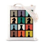 Stylish Chess Pieces Tote Bag for Players