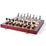 Large Wooden Folding Chess Set with Weighted Pieces