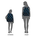 Oarencol Black Blue Chess Backpack and Daypack
