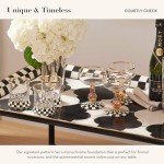 Elegant Black-and-White Tumbler Glasses Set of 2