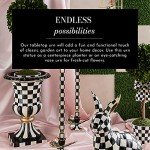 MACKENZIE-CHILDS Black-and-White Urn Centerpiece