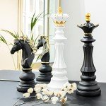 Black Knight Decorative Chess Statue - 10.6" Tall