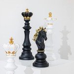Black Knight Decorative Chess Statue - 10.6" Tall