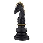 Black Knight Decorative Chess Statue - 10.6" Tall