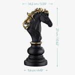 Black Knight Decorative Chess Statue - 10.6" Tall
