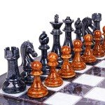Large Portable Chess Set with Heavy Pieces