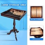 Wooden 3-in-1 Chess, Checkers, Backgammon Table Set