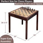 Wooden 3-in-1 Chess, Checkers, and Backgammon Table