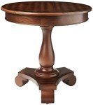 Roundhill Furniture Rene Espresso Round Side Table
