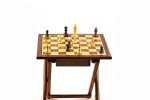 Handmade Magnetic Rosewood Chess Set and Table