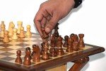 Handmade Magnetic Rosewood Chess Set and Table