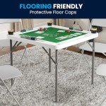 Portable 34.5" Folding Game Table with Cup Holders
