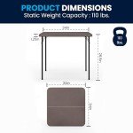 Dark Gray Folding Event Table with Carrying Handle