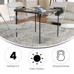 Dark Gray Folding Event Table with Carrying Handle