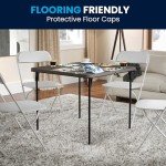 Dark Gray Folding Event Table with Carrying Handle