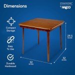 Classic Folding Card Table with Fruitwood Frame