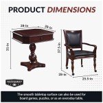 Hathaway 3-in-1 Chess, Checkers & Backgammon Table Set