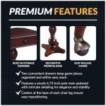 Hathaway 3-in-1 Chess, Checkers & Backgammon Table Set