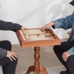3-in-1 Wooden Chess, Checkers, Backgammon Table