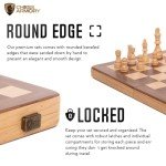 Magnetic Wooden Chess Set - 15 Inch Folding Travel