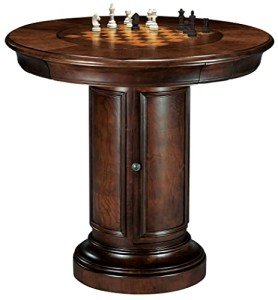 Howard Miller Ithaca Wooden Pub Table & Chess Set