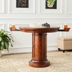 Howard Miller Ithaca Wooden Pub Table & Chess Set