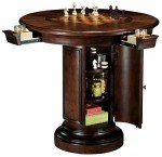 Howard Miller Ithaca Wooden Pub Table & Chess Set