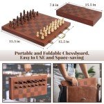Magnetic Wooden Chess Set with Handle - 15.5 Inch