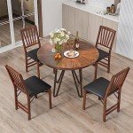 Giantex Foldable Wooden Dining Chairs Set of 2