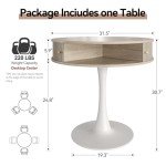 Round Dining Table for 2-4 with Storage