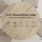 Round Dining Table for 2-4 with Storage