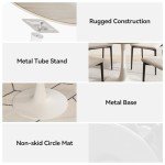 Round Dining Table for 2-4 with Storage