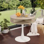 Round Dining Table for 2-4 with Storage