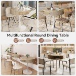 Round Dining Table for 2-4 with Storage