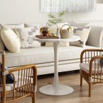 Modern Marble Round Chess Table - 24 Inch