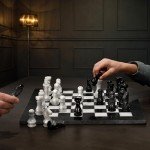 Luxury Marble Chess Set with Storage Box